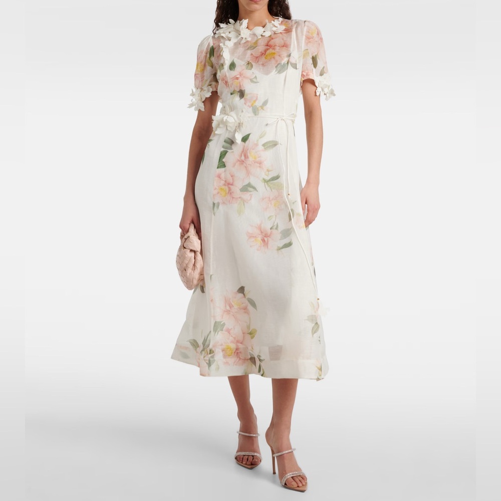 Zimmermann Natura Liftoff Midi Dress size 1, new and unworn